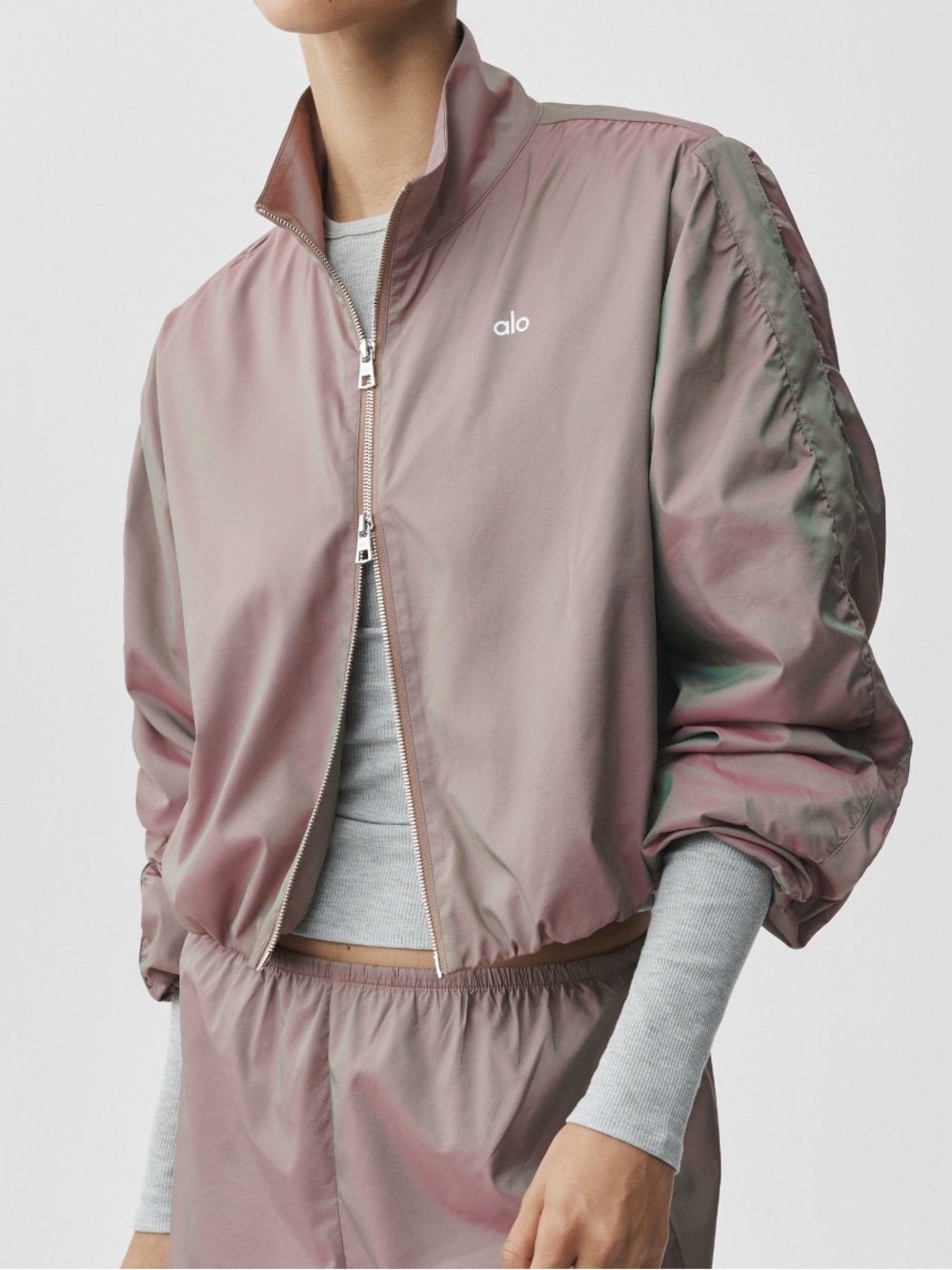 NWT ALO YOGA Prismatic Jacket Pink Moonlight